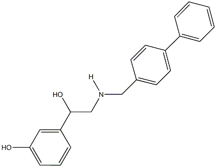 3-{2-[([1,1'-biphenyl]-4-ylmethyl)amino]-1-hydroxyethyl}phenol Struktur