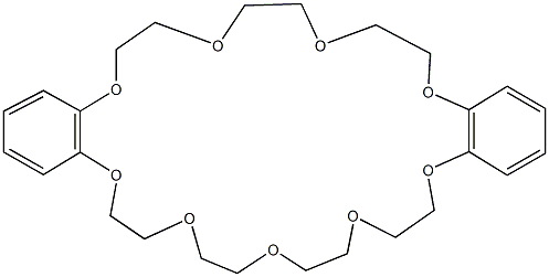 6,7,9,10,12,13,15,16,23,24,26,27,29,30-tetradecahydrodibenzo[b,n][1,4,7,10,13,16,19,22,25]nonaoxacycloheptacosine Struktur