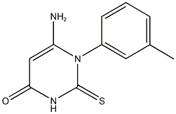 6-amino-1-(3-methylphenyl)-2-thioxo-2,3-dihydro-4(1H)-pyrimidinone Struktur