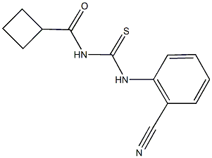 N-(2-cyanophenyl)-N'-(cyclobutylcarbonyl)thiourea Struktur