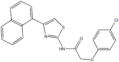 2-(4-chlorophenoxy)-N-[4-(1-naphthyl)-1,3-thiazol-2-yl]acetamide Struktur