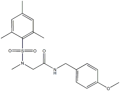 2-[(mesitylsulfonyl)(methyl)amino]-N-(4-methoxybenzyl)acetamide Struktur