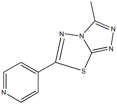 3-methyl-6-(4-pyridinyl)[1,2,4]triazolo[3,4-b][1,3,4]thiadiazole Struktur