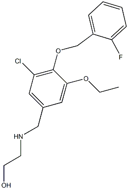 2-({3-chloro-5-ethoxy-4-[(2-fluorobenzyl)oxy]benzyl}amino)ethanol Struktur