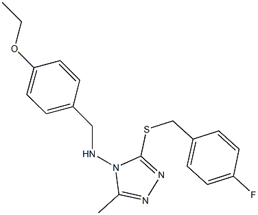 N-(4-ethoxybenzyl)-N-{3-[(4-fluorobenzyl)sulfanyl]-5-methyl-4H-1,2,4-triazol-4-yl}amine Struktur