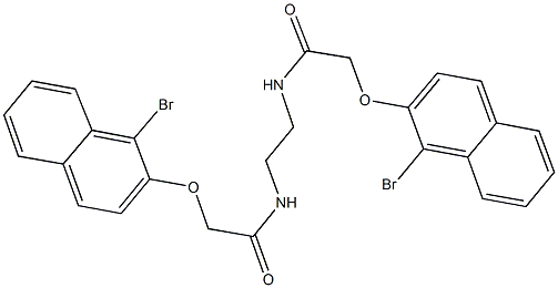 2-[(1-bromo-2-naphthyl)oxy]-N-[2-({[(1-bromo-2-naphthyl)oxy]acetyl}amino)ethyl]acetamide Struktur