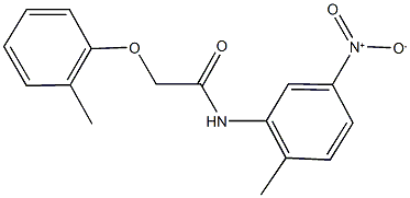 N-{5-nitro-2-methylphenyl}-2-(2-methylphenoxy)acetamide Struktur