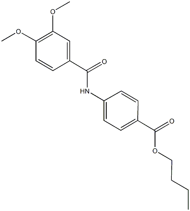 butyl 4-[(3,4-dimethoxybenzoyl)amino]benzoate Struktur