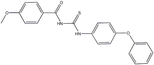 N-(4-methoxybenzoyl)-N'-(4-phenoxyphenyl)thiourea Struktur