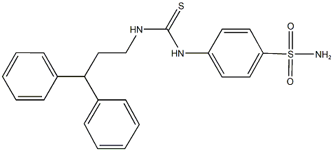 4-({[(3,3-diphenylpropyl)amino]carbothioyl}amino)benzenesulfonamide Struktur