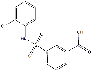 3-[(2-chloroanilino)sulfonyl]benzoic acid Struktur