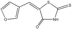 5-(3-furylmethylene)-2-thioxo-1,3-thiazolidin-4-one Struktur