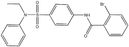 2-bromo-N-{4-[(ethylanilino)sulfonyl]phenyl}benzamide Struktur