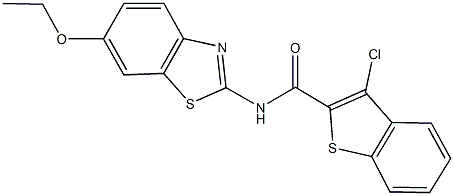 3-chloro-N-(6-ethoxy-1,3-benzothiazol-2-yl)-1-benzothiophene-2-carboxamide Struktur