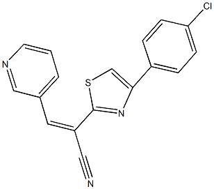 2-[4-(4-chlorophenyl)-1,3-thiazol-2-yl]-3-(3-pyridinyl)acrylonitrile Struktur