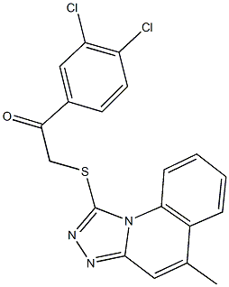 1-(3,4-dichlorophenyl)-2-[(5-methyl[1,2,4]triazolo[4,3-a]quinolin-1-yl)sulfanyl]ethanone Struktur