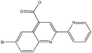 6-bromo-2-(2-pyridinyl)-4-quinolinecarboxylic acid Struktur