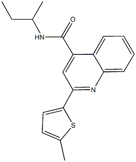 N-(sec-butyl)-2-(5-methyl-2-thienyl)-4-quinolinecarboxamide Struktur