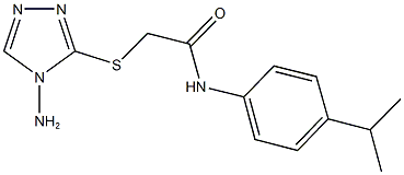 2-[(4-amino-4H-1,2,4-triazol-3-yl)sulfanyl]-N-(4-isopropylphenyl)acetamide Struktur