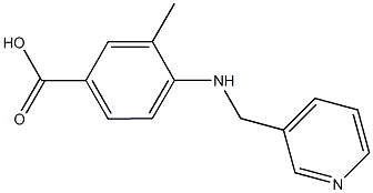 3-methyl-4-[(3-pyridinylmethyl)amino]benzoic acid Struktur