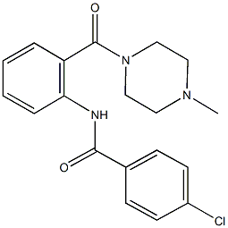 4-chloro-N-{2-[(4-methyl-1-piperazinyl)carbonyl]phenyl}benzamide Struktur