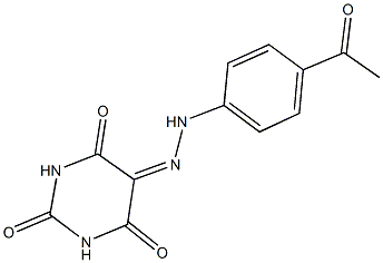 2,4,5,6(1H,3H)-pyrimidinetetrone 5-[(4-acetylphenyl)hydrazone] Struktur