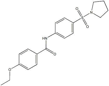 4-ethoxy-N-[4-(1-pyrrolidinylsulfonyl)phenyl]benzamide Struktur