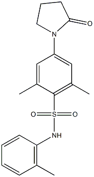 2,6-dimethyl-N-(2-methylphenyl)-4-(2-oxo-1-pyrrolidinyl)benzenesulfonamide Struktur