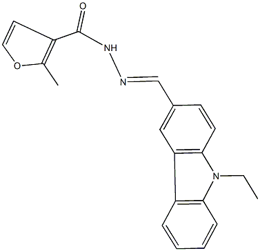 N'-[(9-ethyl-9H-carbazol-3-yl)methylene]-2-methyl-3-furohydrazide Struktur