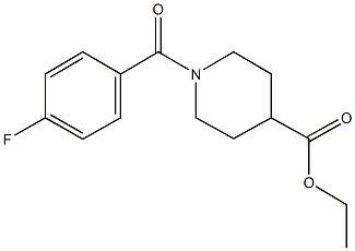 ethyl 1-(4-fluorobenzoyl)-4-piperidinecarboxylate Struktur