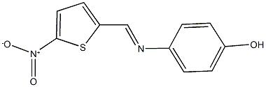 4-[({5-nitrothien-2-yl}methylene)amino]phenol Struktur