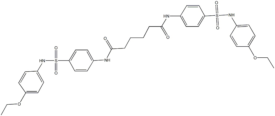 N~1~,N~6~-bis{4-[(4-ethoxyanilino)sulfonyl]phenyl}hexanediamide Struktur