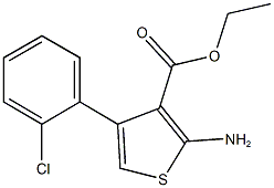 ethyl 2-amino-4-(2-chlorophenyl)-3-thiophenecarboxylate Struktur