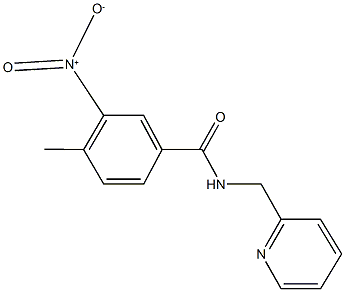 3-nitro-4-methyl-N-(pyridin-2-ylmethyl)benzamide Struktur