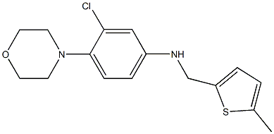 N-[3-chloro-4-(4-morpholinyl)phenyl]-N-[(5-methyl-2-thienyl)methyl]amine Struktur