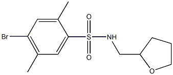 4-bromo-2,5-dimethyl-N-(tetrahydro-2-furanylmethyl)benzenesulfonamide Struktur