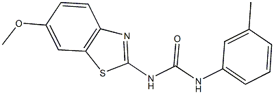 N-(6-methoxy-1,3-benzothiazol-2-yl)-N'-(3-methylphenyl)urea Struktur