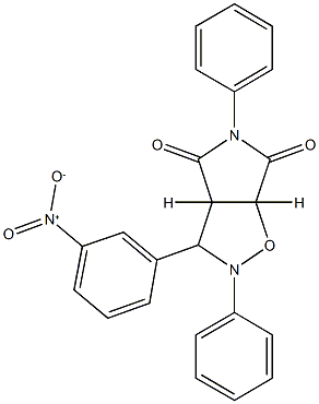 3-{3-nitrophenyl}-2,5-diphenyldihydro-2H-pyrrolo[3,4-d]isoxazole-4,6(3H,5H)-dione Struktur