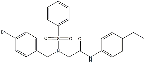 2-[(4-bromobenzyl)(phenylsulfonyl)amino]-N-(4-ethylphenyl)acetamide Struktur