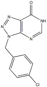 3-(4-chlorobenzyl)-3,6-dihydro-7H-[1,2,3]triazolo[4,5-d]pyrimidin-7-one Struktur