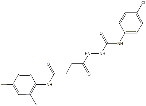 N-(4-chlorophenyl)-2-[4-(2,4-dimethylanilino)-4-oxobutanoyl]hydrazinecarboxamide Struktur