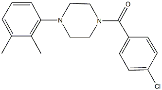 1-(4-chlorobenzoyl)-4-(2,3-dimethylphenyl)piperazine Struktur