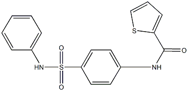 N-[4-(anilinosulfonyl)phenyl]-2-thiophenecarboxamide Struktur