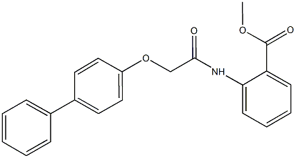 methyl 2-{[([1,1'-biphenyl]-4-yloxy)acetyl]amino}benzoate Struktur