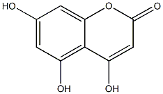 4,5,7-trihydroxy-2H-chromen-2-one Struktur