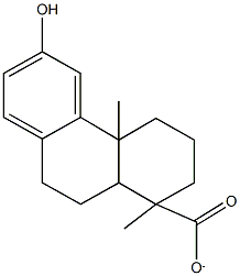 6-hydroxy-1,4a-dimethyl-1,2,3,4,4a,9,10,10a-octahydro-1-phenanthrenecarboxylic acid Struktur