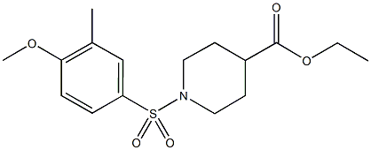 ethyl 1-[(4-methoxy-3-methylphenyl)sulfonyl]-4-piperidinecarboxylate Struktur