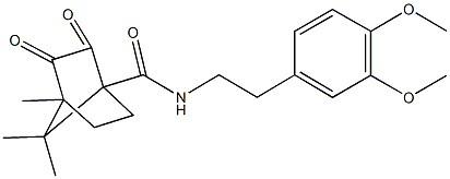 N-[2-(3,4-dimethoxyphenyl)ethyl]-4,7,7-trimethyl-2,3-dioxobicyclo[2.2.1]heptane-1-carboxamide Struktur