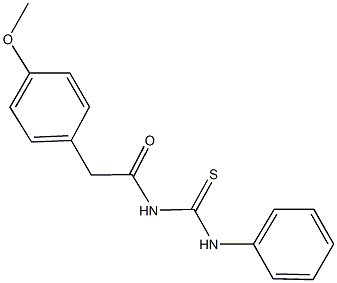 N-[(4-methoxyphenyl)acetyl]-N'-phenylthiourea Struktur