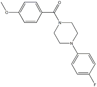 1-(4-fluorophenyl)-4-(4-methoxybenzoyl)piperazine Struktur